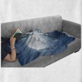thumbnail image 6 of I Love You Soft Flannel Fleece Blanket, Night Sky with Full Moon Between Stars Cloud Dramatic Romance Wedding Image, Cozy Plush for Indoor and Outdoor Use, 50" x 70", Dark Blue Pearl, by Ambesonne, 6 of 6