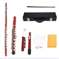 thumbnail image 2 of 16 Hole Brass Flute Beginner Kit With Storage Case Cleaning Cloth Gloves, 2 of 8
