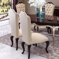 thumbnail image 3 of French neoclassical simple buckle dining chair oval solid wood dining table leather dining table chair combination furniture My Lux Decor Round, 3 of 7