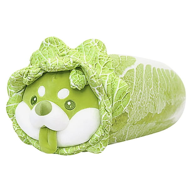 Almohada para muñecas de peluche, verduras y repollo, 45 cm