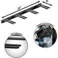 thumbnail image 2 of Koova Snowboard Wall Mount Rack Holder | 4 Vertical Storage Slots | Garage Snowboard Storage Organizer | Easy to Install w/ Hardware | Heavy Duty Powder Coated Steel Frame w/ Rubber Arms | USA Made, 2 of 6