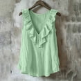 thumbnail image 3 of cocolona Summer Tank Tops for Women Ruffle V Neck Sleeveless Shirts Trendy Casual Solid Color Blouses, 3 of 5