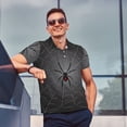 thumbnail image 5 of Daiia Black Spider On Web Pattern Men’s Polo Shirts,Solid Deck Shirt,Classic Fit, Breathable Cotton Polo for Casual and Sport Wear-3X-Large, 5 of 7