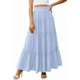thumbnail image 3 of PRETTYGARDEN Women's Tiered Maxi Skirt Summer Spring Fashion High Waisted Long Flowy Casual Boho Beach Vacation Clothes, 3 of 10