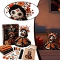 thumbnail image 6 of Halloween Fabric Doll DIY Kit, Sugar Skull Rag Doll Craft Set, Gothic Cloth Doll Making Supplies, Handmade Sewing Doll Kit, Floral Doll DIY Pack, Craft Supply for Home DIY Projects, Halloween Gift, 6 of 6