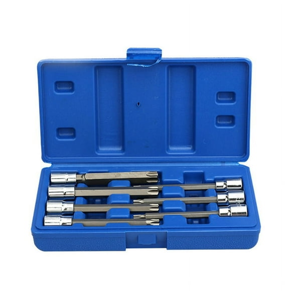 7 Pieces of 3/8 Hexagon Socket Wrench with Inner Hexagon Socket Head and T-Shaped Flower Screwdriver Socket Tool