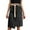 Black, variant on Trendy Women's Skirt Casual Everyday A-Line Lace Detail Relaxed Fit Summer Midi Skirt with Unique Hemline and Belt for Versatile Styling