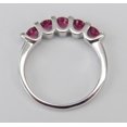 thumbnail image 2 of HeartsAndYou 3ct Natural Pink Ruby 5 Stone Eternity Engagement Ring 100% 14k SOLID White Gold, 2 of 8