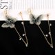 thumbnail image 5 of Pendientes colgantes de borla de cristal de mariposa JAMW para mujer 1 par, 5 of 5