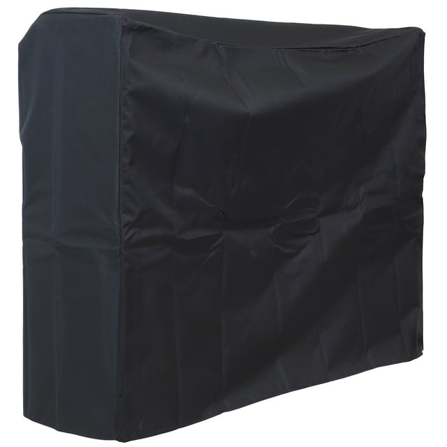 Sunnydaze Polyester Robuste Résistant aux Intempéries pour l'Extérieur avec Endos en PVC, Housse pour Support de Bûches de Bois de Chauffage - 4 Pieds - Noir