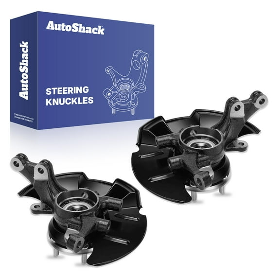 AutoShack Front Steering Knuckles & Wheel Bearing Hub Assembly Replacement for 2007-2012 Hyundai Elantra 2-PC Set