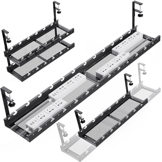 Bandeja de gestión de cables WIGAKDRU extensible de 79 cm de metal