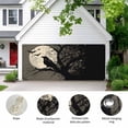thumbnail image 2 of Halloween Garage Door Cover Banner 7 x 16 FT, Horror Bat Crow Full Moon Beige Black Garage Door Curtains Backdrop with Grommets for Indoor Outdoor Wall Party Porch Yard Decorations Background, 2 of 9