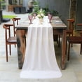 thumbnail image 3 of YQHWQ x White Transparent Wedding Valentine's Day Table Runner White Chiffon Table Runner Inch 120 Inch, 3 of 5