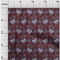 thumbnail image 1 of oneOone Georgette Viscose Fabric Leaves & Floral Block Printed Craft Fabric BTY 42 Inch Wide, 1 of 5