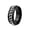 Black Silver, variant on Men Vintage Spinner Cuban Link Ring Classic Simple 8MM Wide Band Stainless Steel Gear Grooved Edge Hip Hop Punk Trendy Statement Jewelry Gold Plated Black Size 14