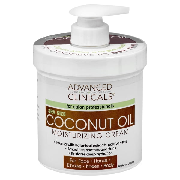 Advanced Clinicals Coconut Oil Moisturizing Cream. Organic Coconut Oil