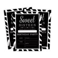thumbnail image 1 of Darling Souvenir Black Birthday Invitation Card Printable Fill or Write In Blank Invites Party Supplies Pack Of 28 5 x 7 Inches, 1 of 5