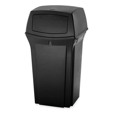 Rubbermaid Ranger® 2 Door Outdoor Trash Can, 45 Gallon, Black