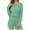 Green, variant on YUGYXL Women Ribbed 2 Piece Set Henley Crew Neck Button Up Shirt Top Knit Lounge Workout Shorts Sets Travel Tracksuit Outfits Green S