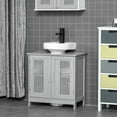 thumbnail image 2 of Resenkos Toilet Storage Cabinet, Bathroom Storage Cabinet,Under Sink Pedestal Storage Bathroom Cabinet, Grey White, 2 of 14