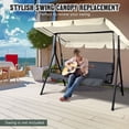 thumbnail image 7 of Topcobe 77'' x 43'' UV Protection & Water Resistance Swing Canopy Replacement Waterproof Top Cover for Outdoor Garden Patio Porch Yard, Top Cover Only, Beige, 7 of 7