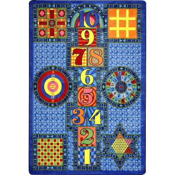 Kid Essentials - Active Play & Juvenile Games Galore, 5'4" x 7'8", Sapphire