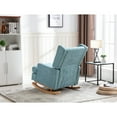 thumbnail image 6 of Tcbosik Nursery Rocking Chairs, Upholstered Fabric Nursery Arm Chairs Tall Back Nursing Rocker Glider Chair Living Room, Mint Green, 6 of 10