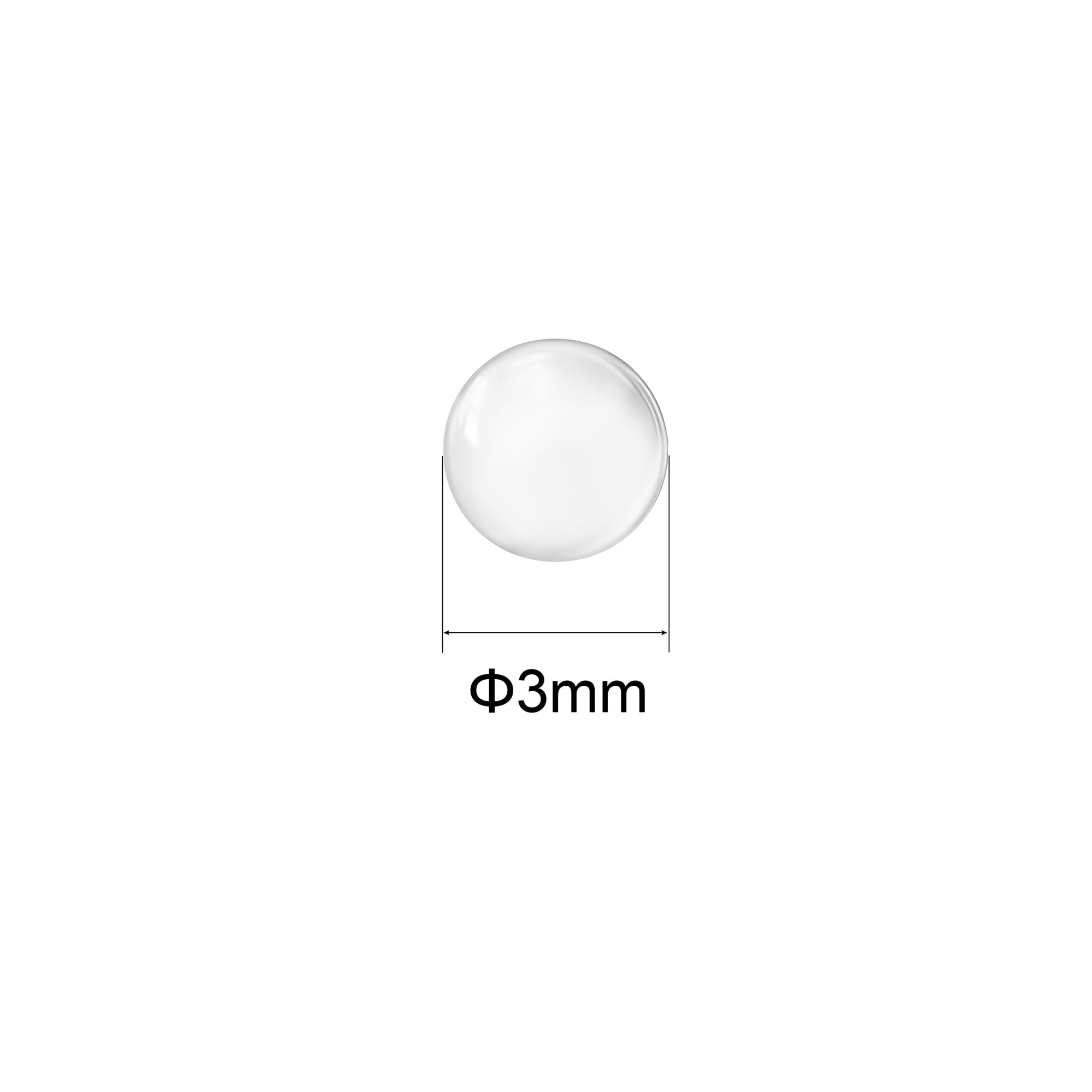 Unique Bargains Round Clear Glass Ball Boiling Stones Soda Lime Glass Beads 0.12 in