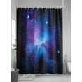 thumbnail image 5 of Starry Sky Shower Curtain, Dark Blue and Purple Space Stars Mystery Universe Waterproof Shower Curtain Set with 12 Hooks Lightweight Washable Fabric Shower Curtains for Bathroom 72x72 Inches, 5 of 6
