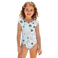 thumbnail image 3 of Abcomgle Kids Bathing Suits Girls Ruffled Stretchy One Piece Girls Swimsuit Cute Candy Graphic Bathing Suits for Girls, 3 of 7