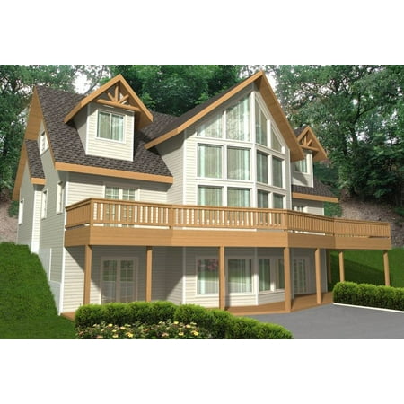 

001-3294: Northwest 3 Bed 3 Bath Luxury Home Plan 2457 Sq Ft: Full Blueprints with License to Build by Home Plan Marketplace - Lesuto