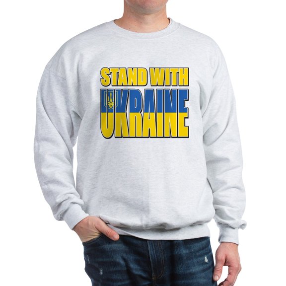 CafePress - Stand With Ukraine - Crew Neck Sweatshirt