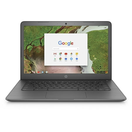 HP 14-CA070NR Chalkboard Gray 14 inch HD Touch Chromebook, Chrome OS, Celeron N3350 DC Processor, 4GB Memory, 32GB eMMC Storage, UMA graphics, B&O (Best Chromebook Display 2019)