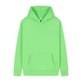 thumbnail image 4 of Men's Hoodies Big And Tall Pullover Hooded Sweatshirt Lightweight Long Sleeve Oversized Hoodie With Pockets Green 3XL, 4 of 5
