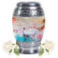 thumbnail image 2 of Vibrant Swan 10 Inches Urns For Ashes, Purple Cremation Urn Human Ashes, Urn For Ashes Adult Male, Decorative Urns For Mom Ashes, Ash Holders For Human Ashes, Memorial Urn, Large Urn, Metal Urn, 2 of 5