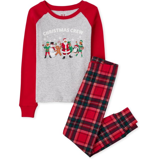 The Children's Place Ensembles de Pyjamas de Noël Festifs Assortis pour la Famille, Coton