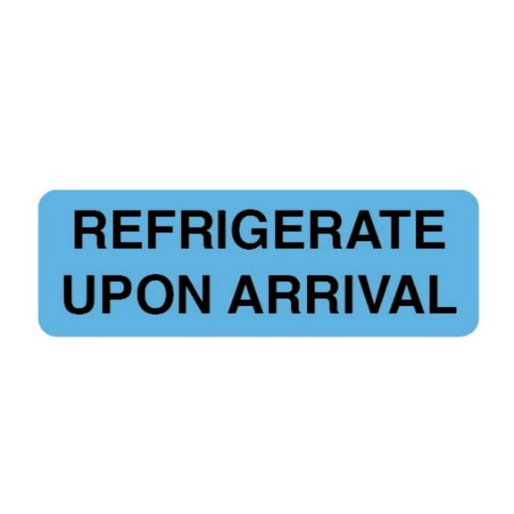 1" x 3" Rectangular Inventory "Refrigerate Upon Arrival" Labels: 150/Pack