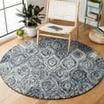 thumbnail image 2 of SAFAVIEH Ikat Kim Geometric Wool Area Rug, Grey, 6' x 6' Round, 2 of 7