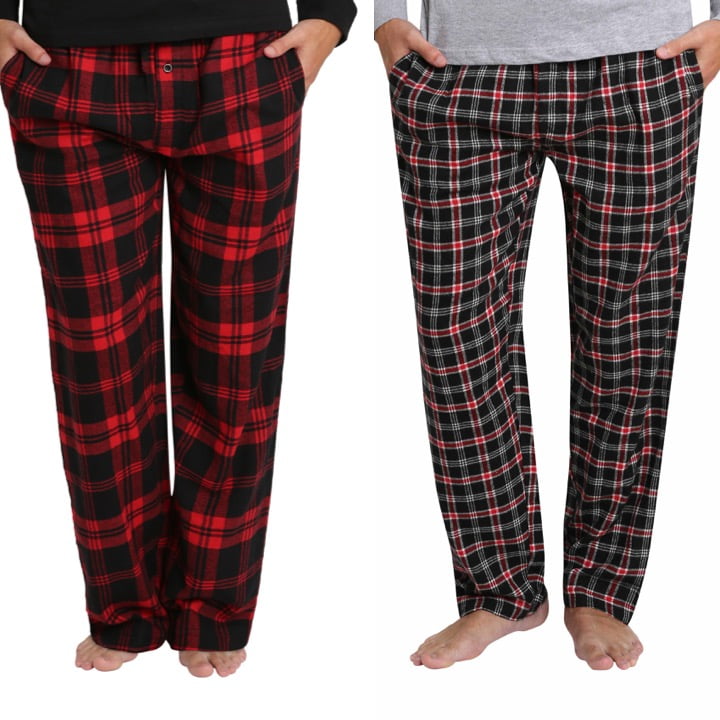 Mr. Sleep 2 Pack Men's Flannel Cotton PJ Pajama Big and Tall Size Pant ...