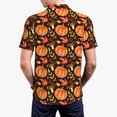 thumbnail image 6 of Salouo Autumn Pumpkin for Men's Short Sleeve Polo Shirts,Polo Shirts for Men Performance Short Sleeve Golf Shirt Athletic Casual Collared T-Shirt-3X-Large, 6 of 8