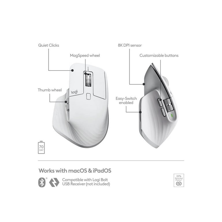 Logitech, Wireless Bluetooth Mouse, MX Master 3S, Ultra-fast