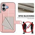 thumbnail image 4 of For iPhone 17 Case RFID Blocking Card Holder Kickstand TPU + PU Leather Phone Back Cover -, 4 of 5