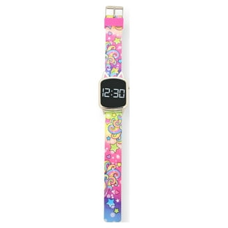 Disney Princess Flashing Unisex Child LCD Watch with Pink Stone