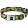 thumbnail image 2 of Nickelodeon Pet Collar, Dog Collar Metal Seatbelt Buckle, Ninja Turtles Turtle Poses Pizza Slices, 16 to 23 Inches 1.5 Inch Wide, 2 of 2