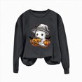 thumbnail image 4 of Towmus Halloween Sweatshirts for Women Funny Pumpkin Sweater Cute Print Coffee Graphic Pullover Shirts Crewneck Long Sleeve Shirts Tops, 4 of 4