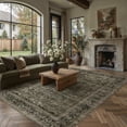 thumbnail image 2 of BERTHMEER 8'x10' Area Rugs for Living Room Large Vintage Taupe Carpets for Bedroom Office Machine Washable Farmhouse Dining Room Oriental Rugs Non Slip Traditional Distressed Rugs, 2 of 7
