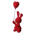thumbnail image 3 of predolo Heart Rabbit Statue Animal Sculpture Collectible Art Craft Ornament Easter Bunny Red, 3 of 8