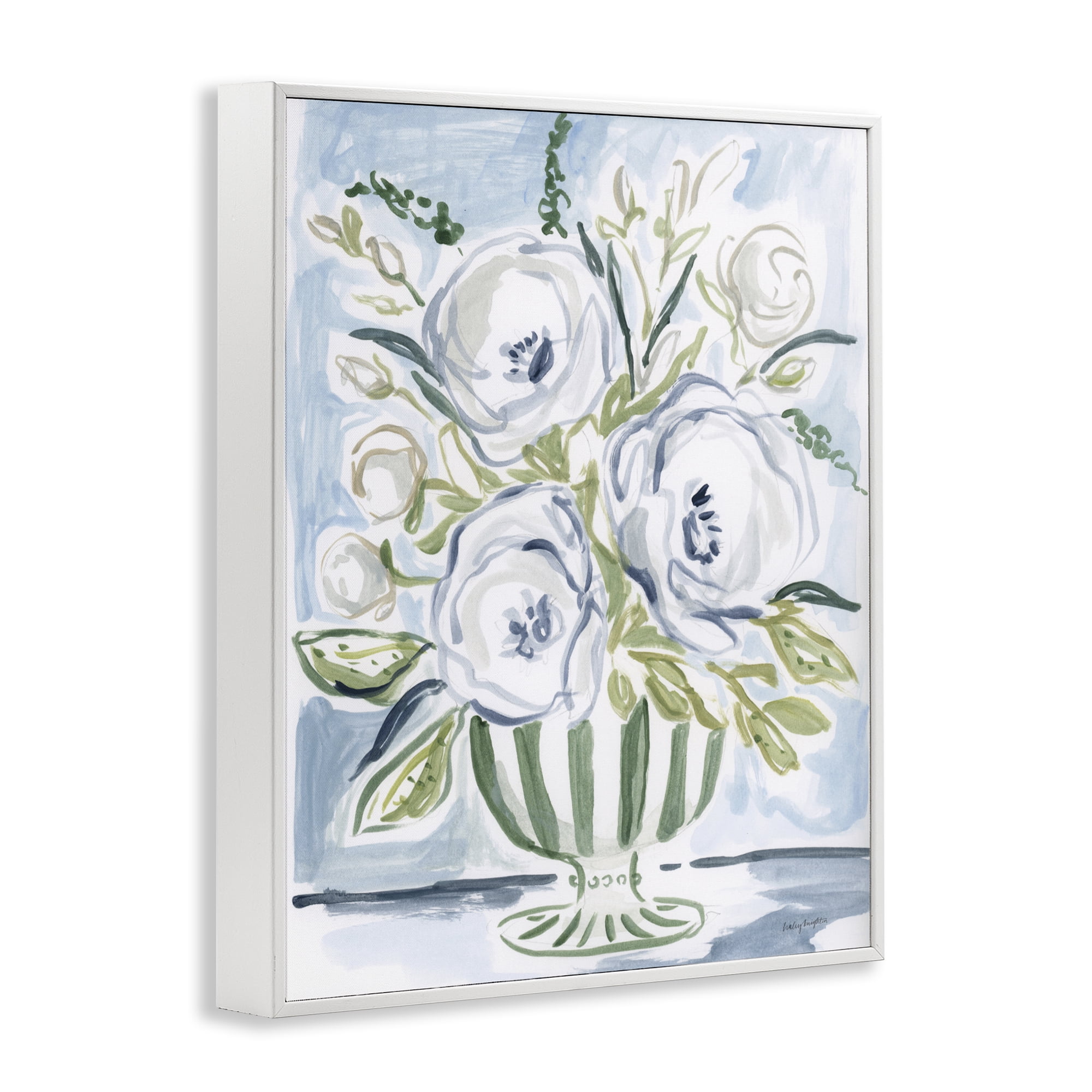 Stupell Industries Fiona Pastel Floral Bouquet White Framed Giclee Art, design by Haley Knighten