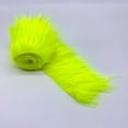 thumbnail image 3 of Shaggy Mohair Faux Fur Fabric Strips Ribbon, Pre Cut Roll, 4" Wide by 60" Long - Neon Yellow, 3 of 4